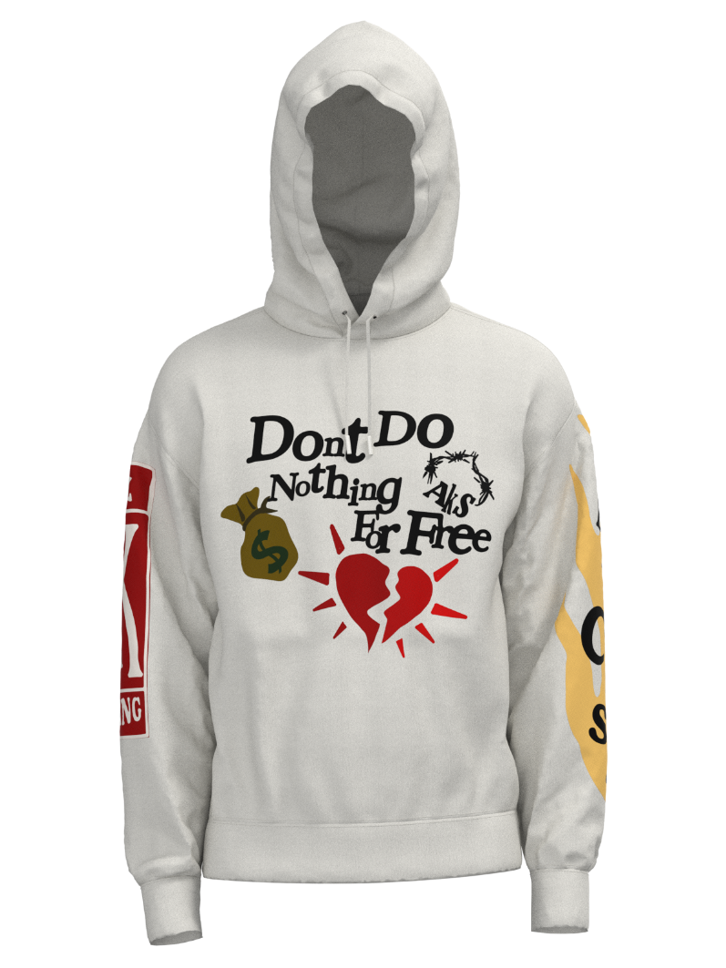 DON'T DO NOTHING FOR FREE HOODIE (WHITE)