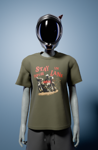 Stay In Your Lane Tee - 3D Puff Print