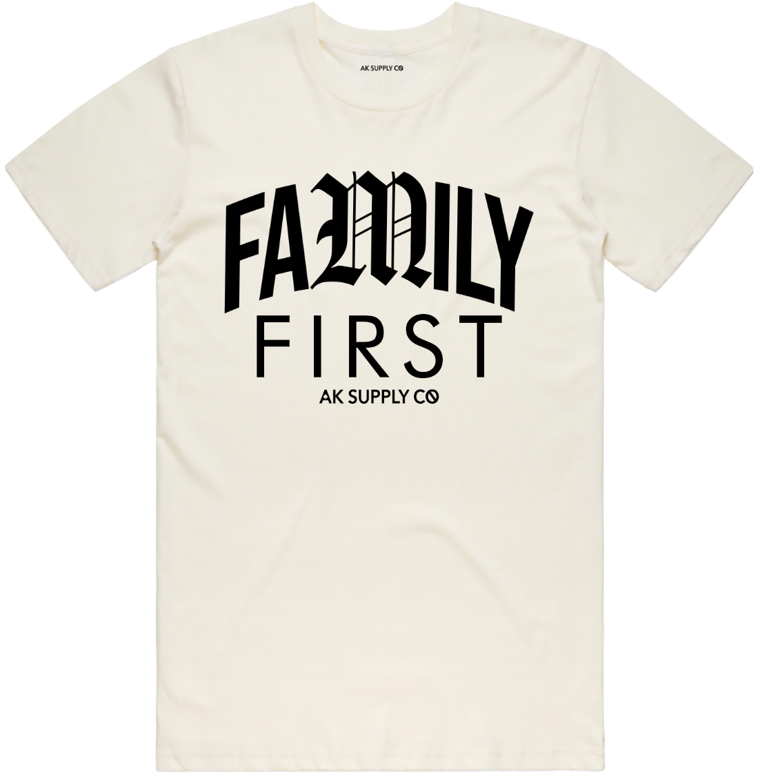 Family First T-Shirt - Natural