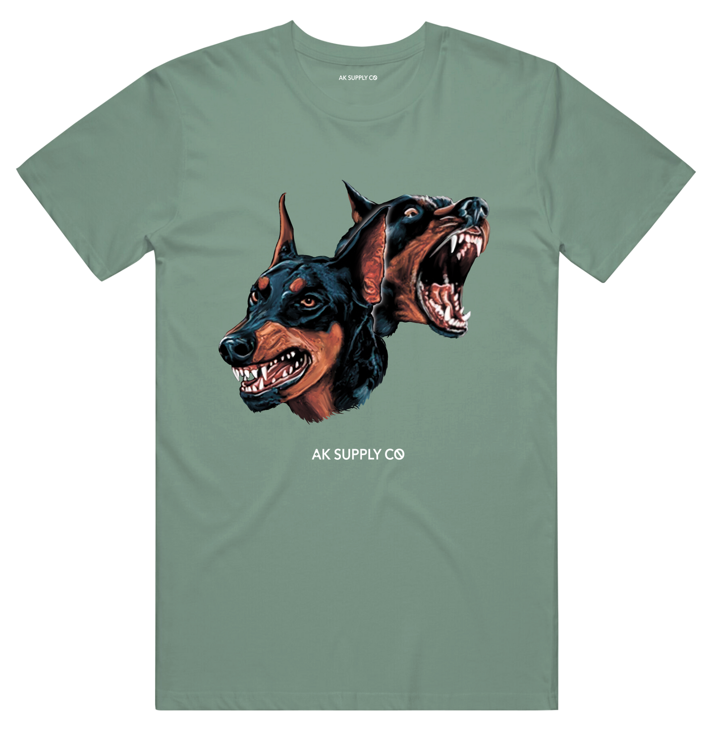 2 Dogs T-Shirt - Sage