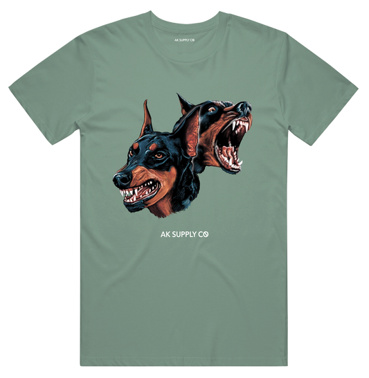 2 Dogs T-Shirt - Sage