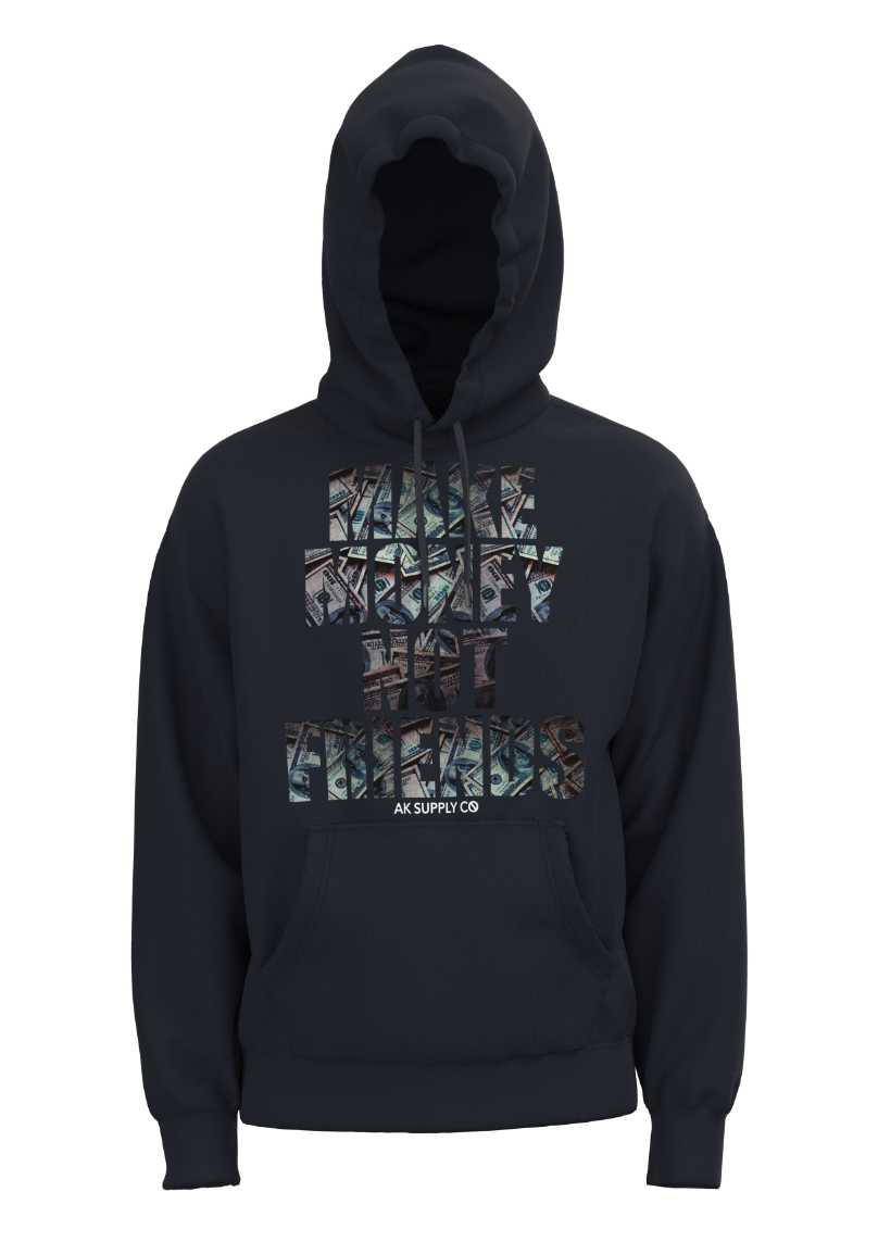 Make Money Not Friends Hoodie - Navy Blue