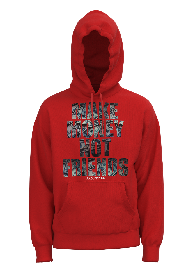 Make Money Not Friends Hoodie - Red