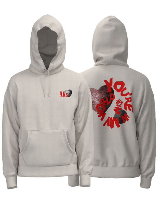 You're In My World Now Hoodie - Cream