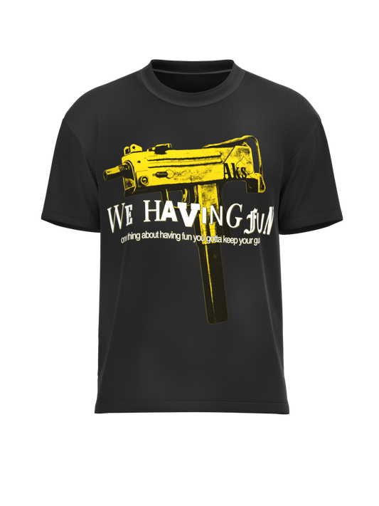 WE HAVING FUN OVERSIZED T-SHIRT