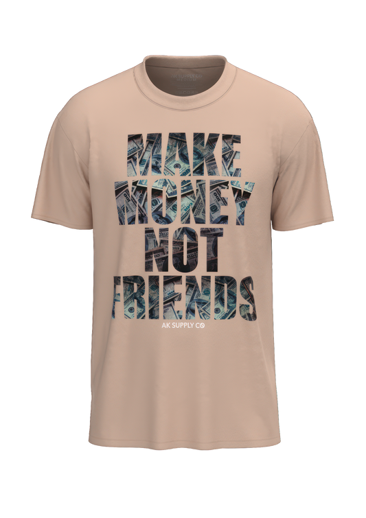 Make Money Not Friends T-Shirt - Pale Pink