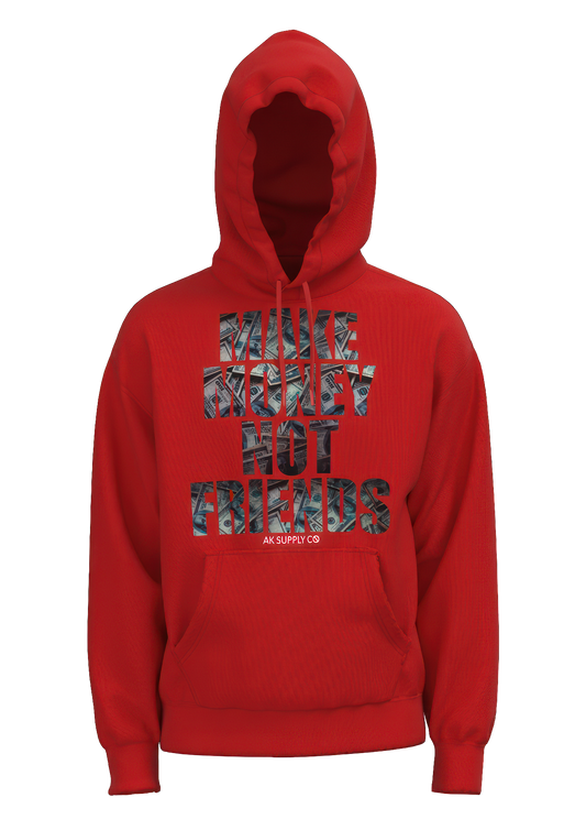 Make Money Not Friends Hoodie - Red