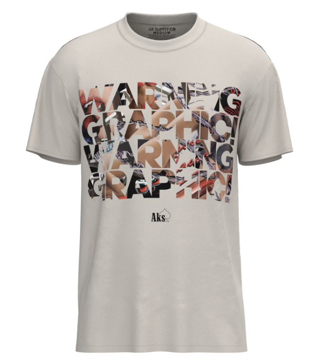 Warning Graphic T-Shirt - Natural